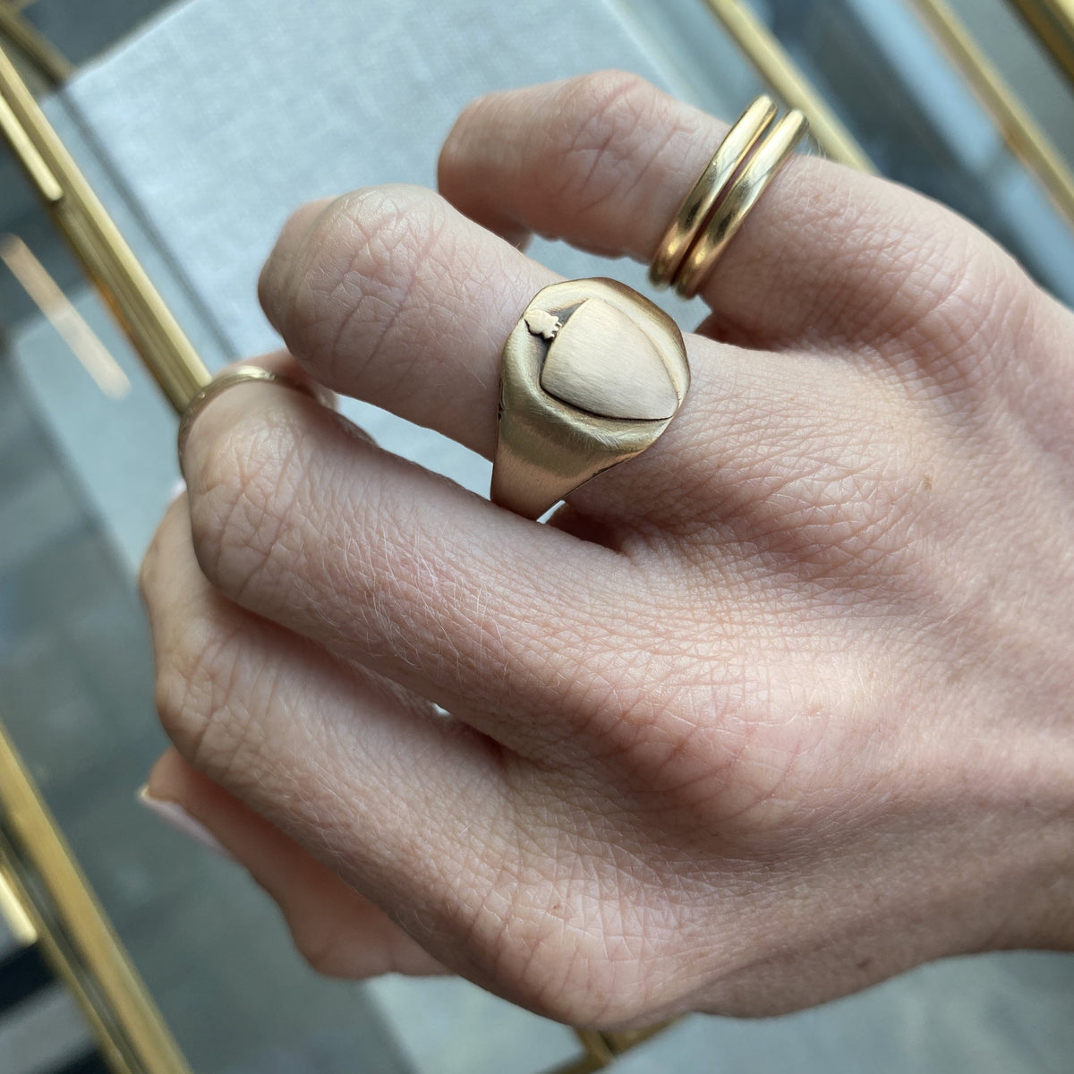 SOLD Vintage Shield Signet Ring