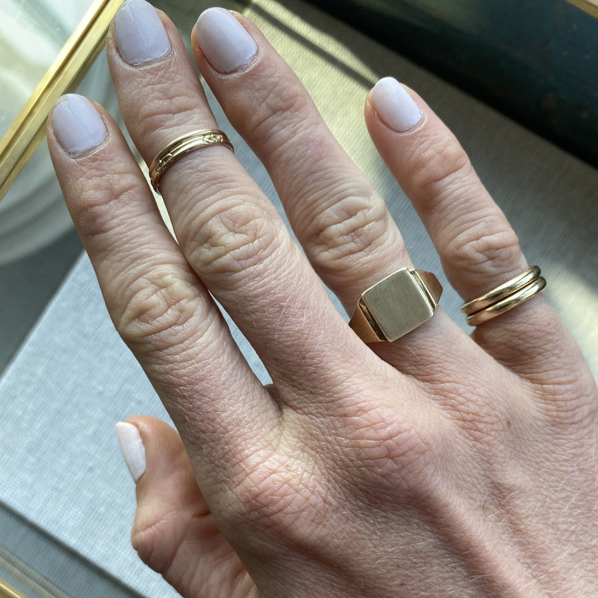 Vintage Engravable Signet Ring