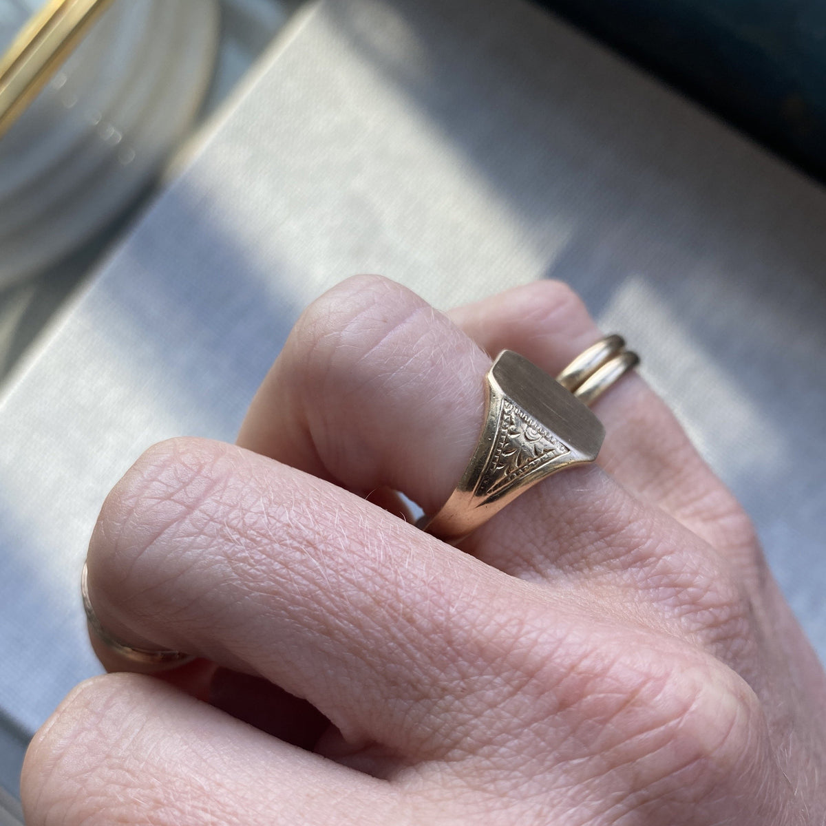SOLD Vintage Square Signet Ring