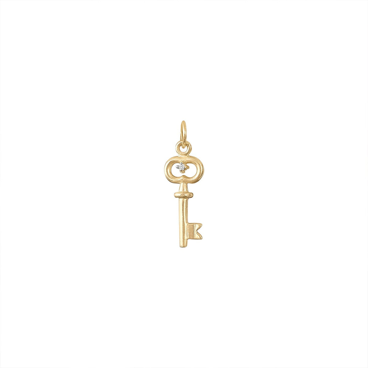 SOLD Vintage Key charm with diamond
