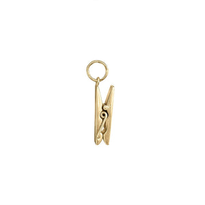 Vintage 14k gold working clothespin Charm