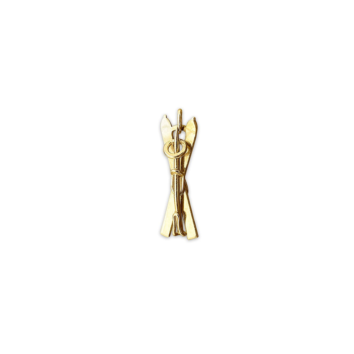 SOLD Vintage Ski Poles Charm