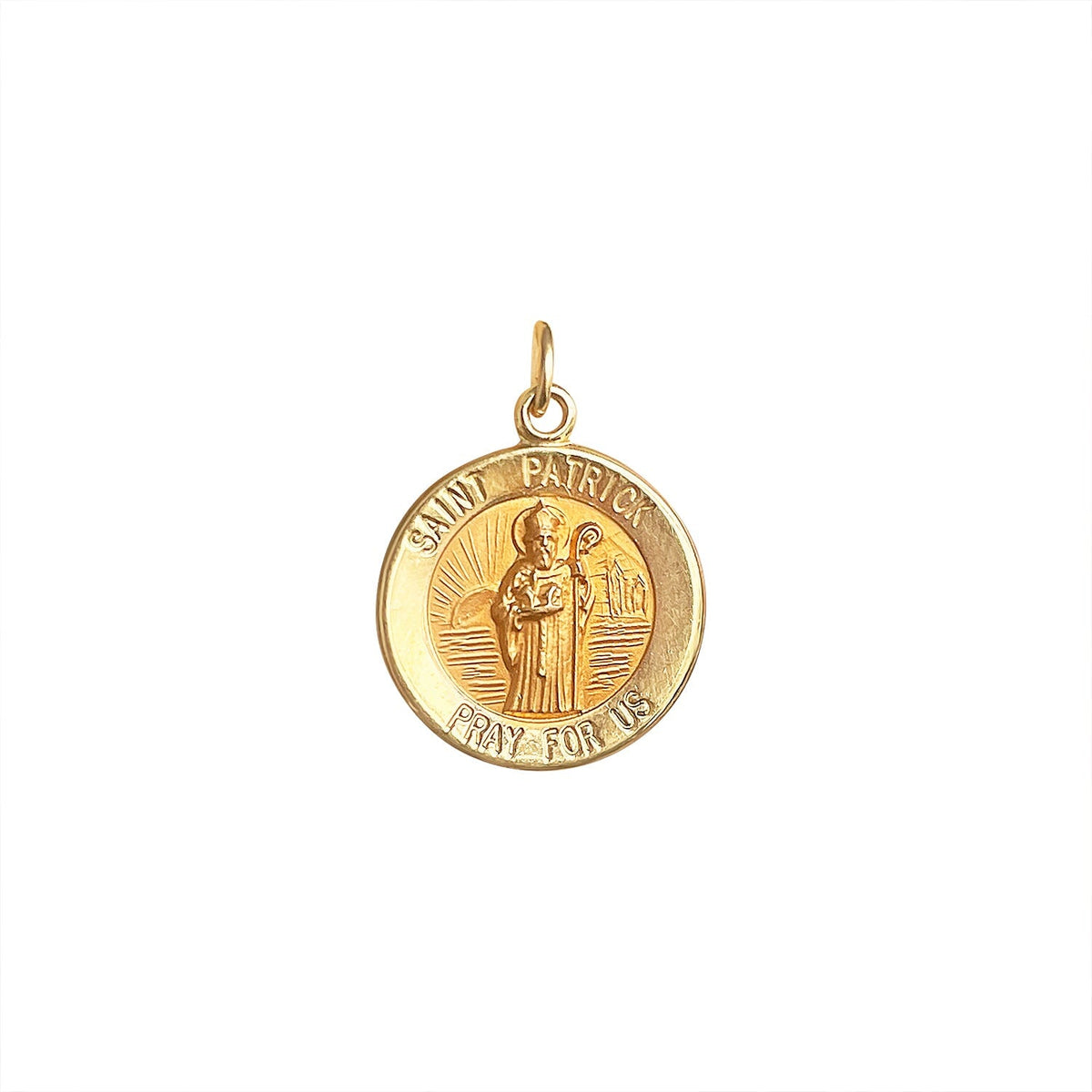 vintage gold saint patrick charm