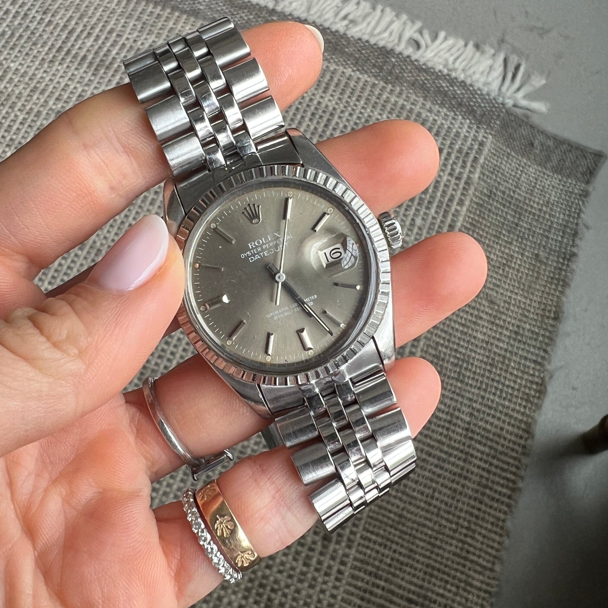 SOLD Vintage Rolex Oyster Perpetual Datejust 36mm Steel Watch