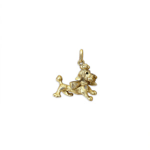 Vintage Dog with Bow Charm by Fewer Finer