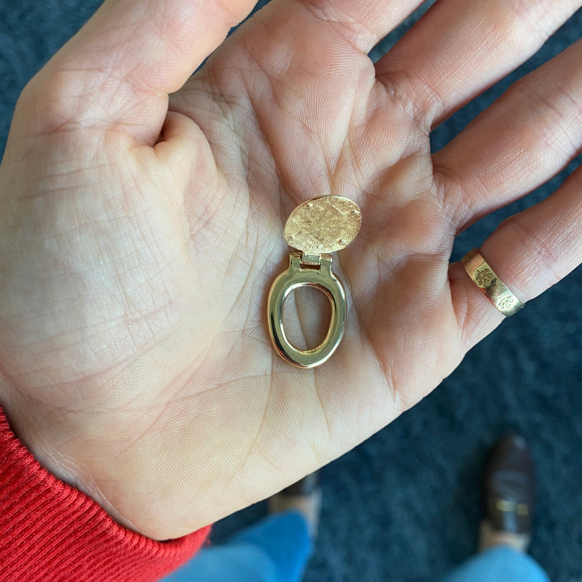 SOLD Vintage Toilet Seat Charm