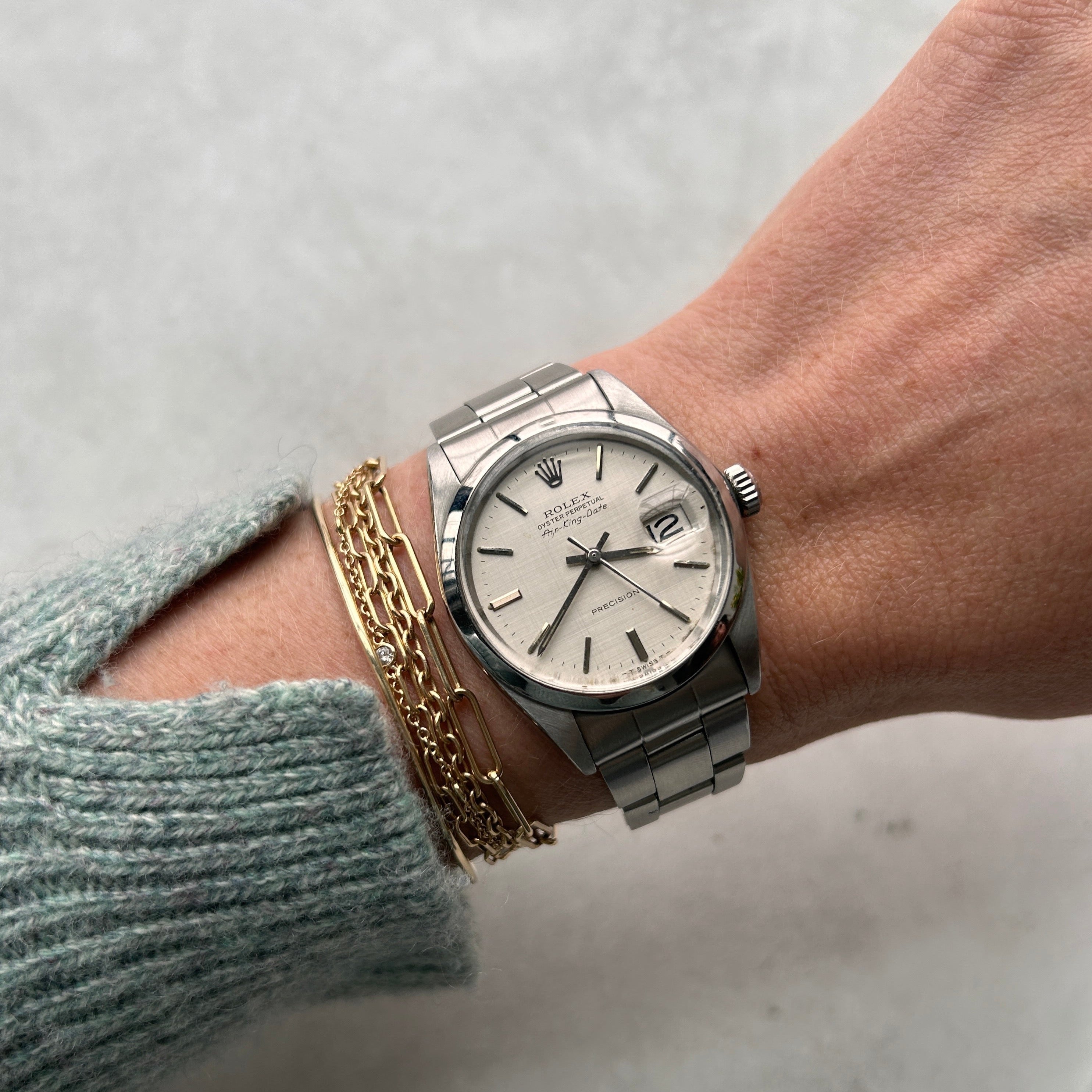 Rolex Air King On Wrist SOLD Vintage Rolex Air King Date 34mm