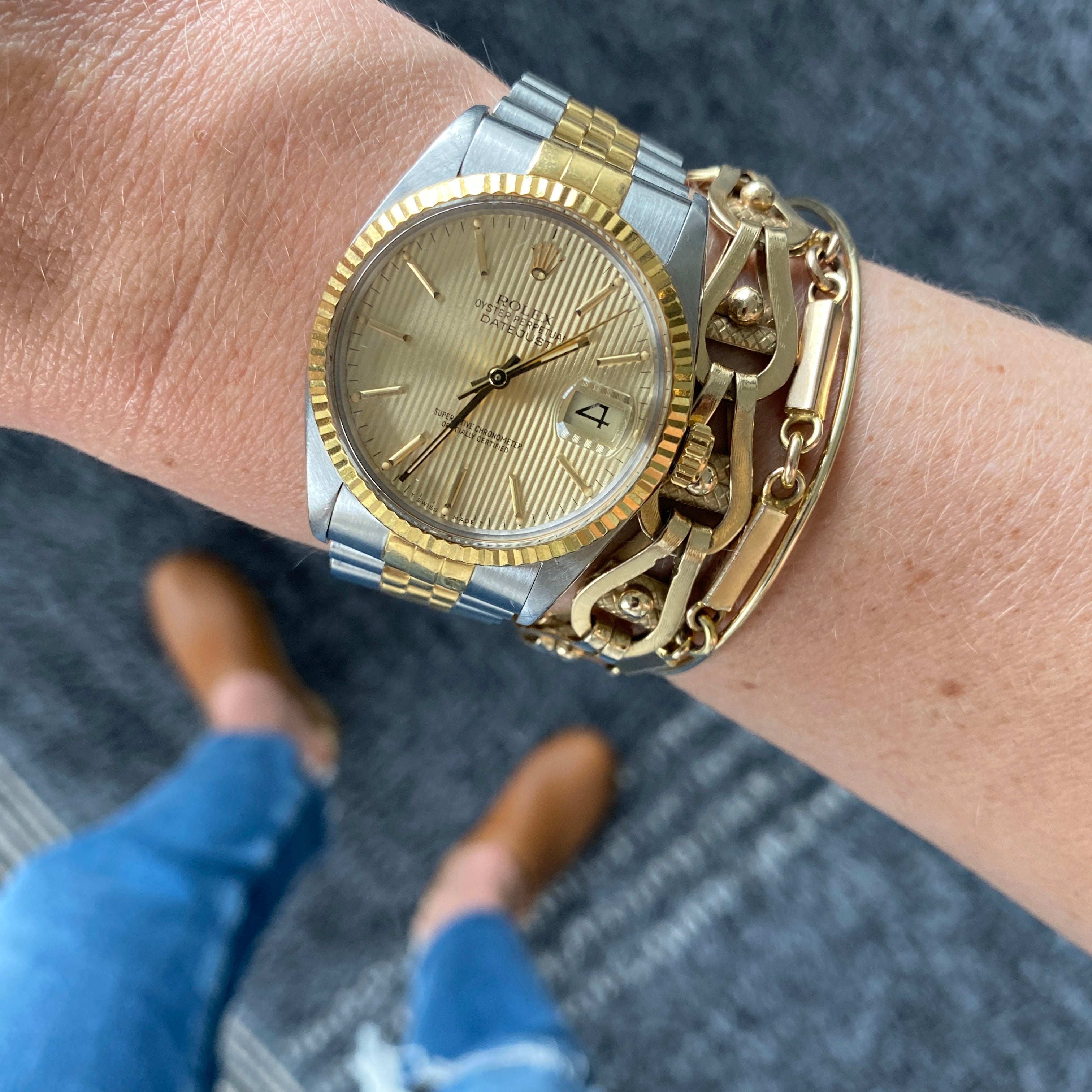 SOLD Vintage Rolex Oyster Perpetual Datejust 36mm Two Tone Watch