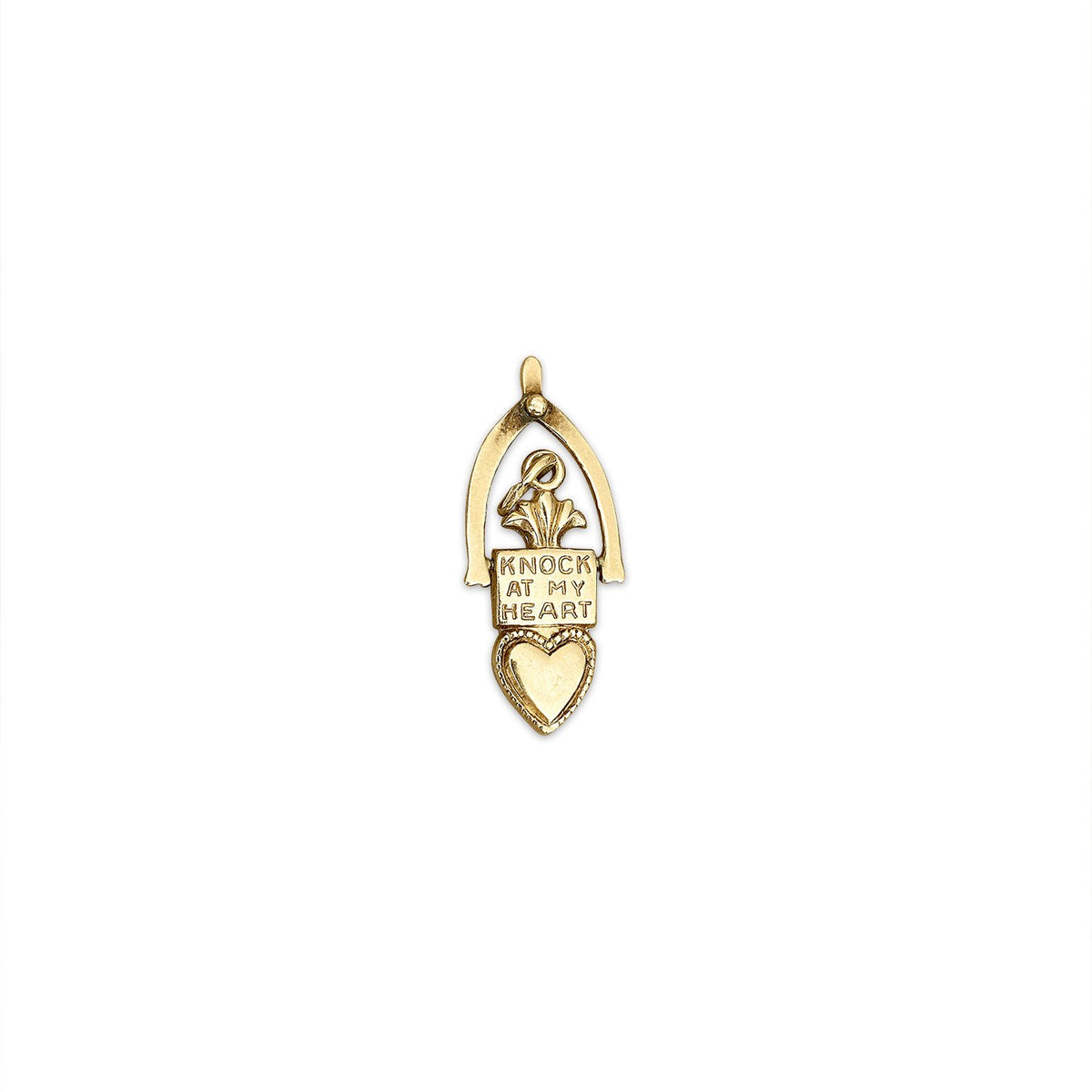 Vintage Knock on my Heart Charm by Fewer Finer