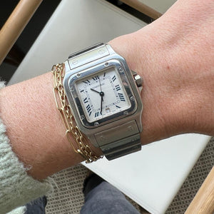 SOLD Vintage Cartier Santos Galbée 29mm Steel Watch