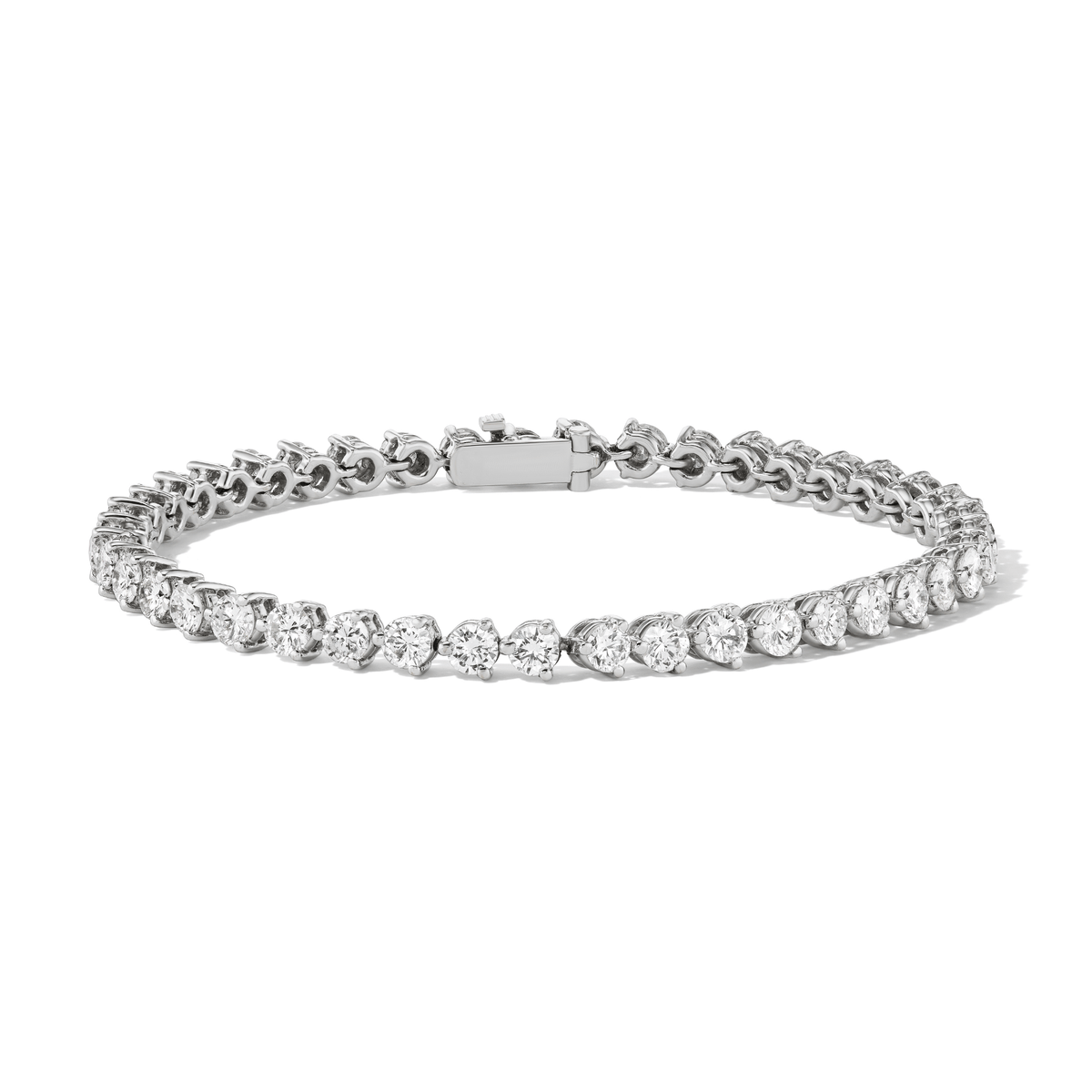 Vintage 3 Prong Diamond Tennis Bracelet