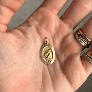 vintage gold Saint Anthony charm