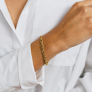 18k gold link bracelet, 18k gold chain bracelet, gold chain bracelet, link bracelet, chain bracelet 