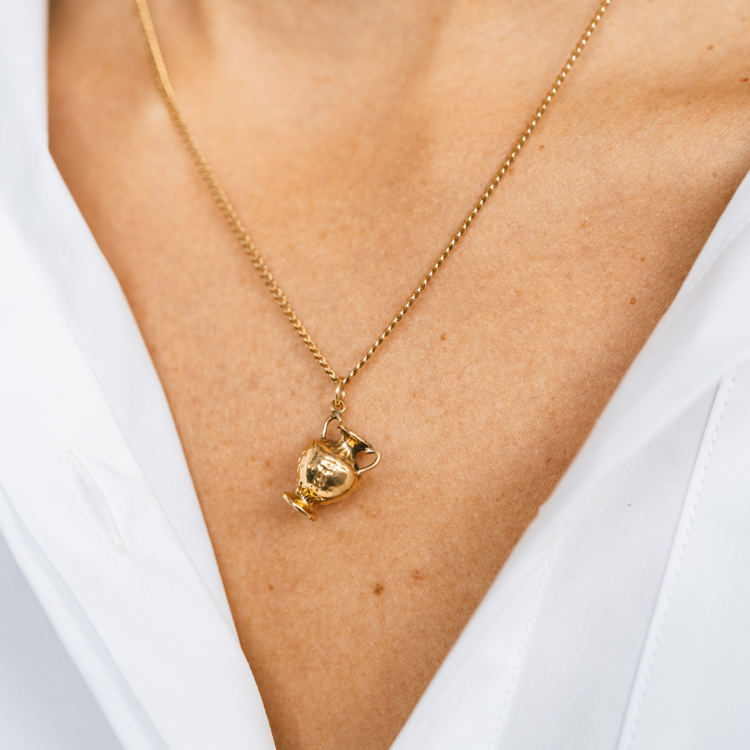 SOLD Vintage 18K Greek Hydria Charm