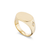 Star Set 14k Gold Oval Signet Ring 