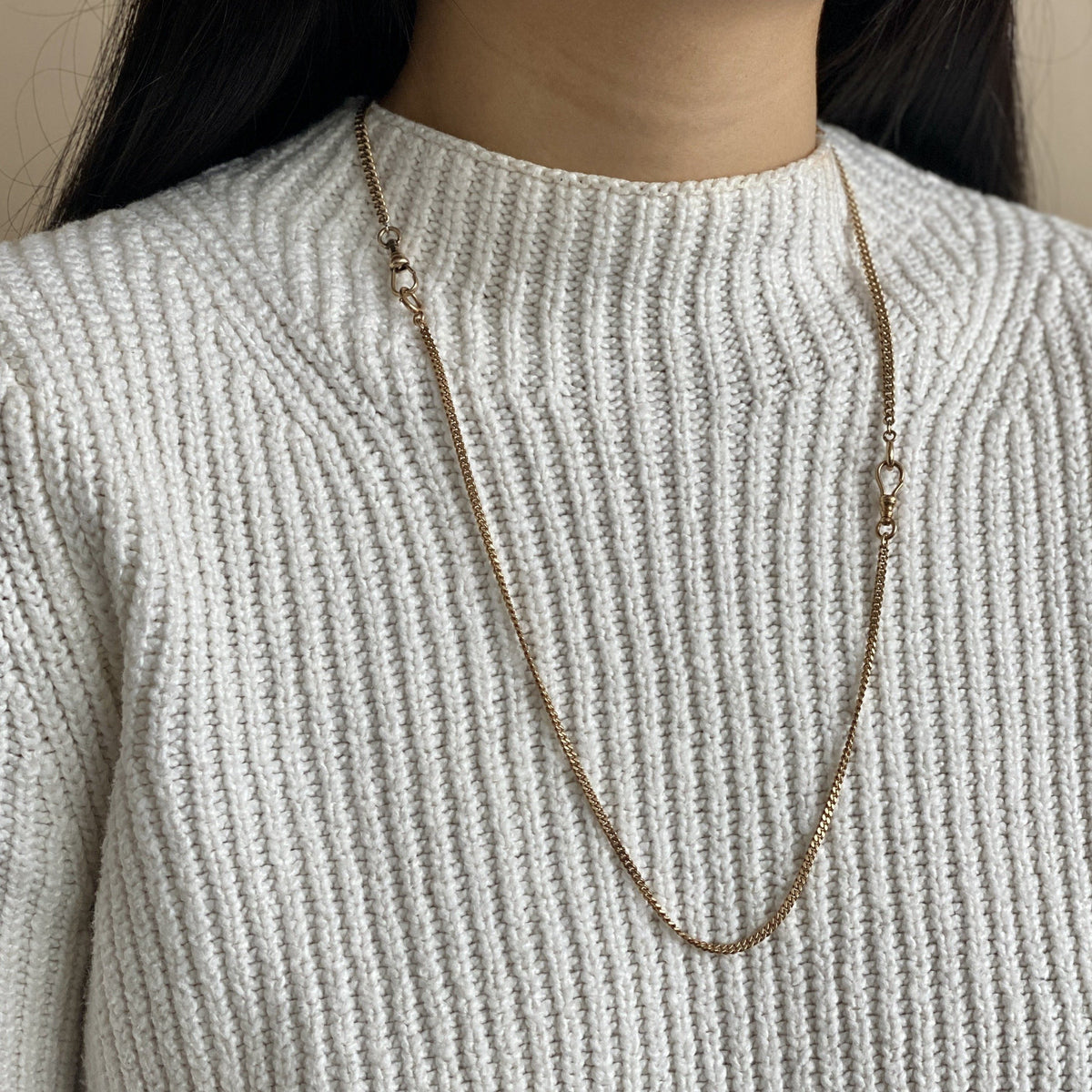 14k Gold Watch Fob Necklace