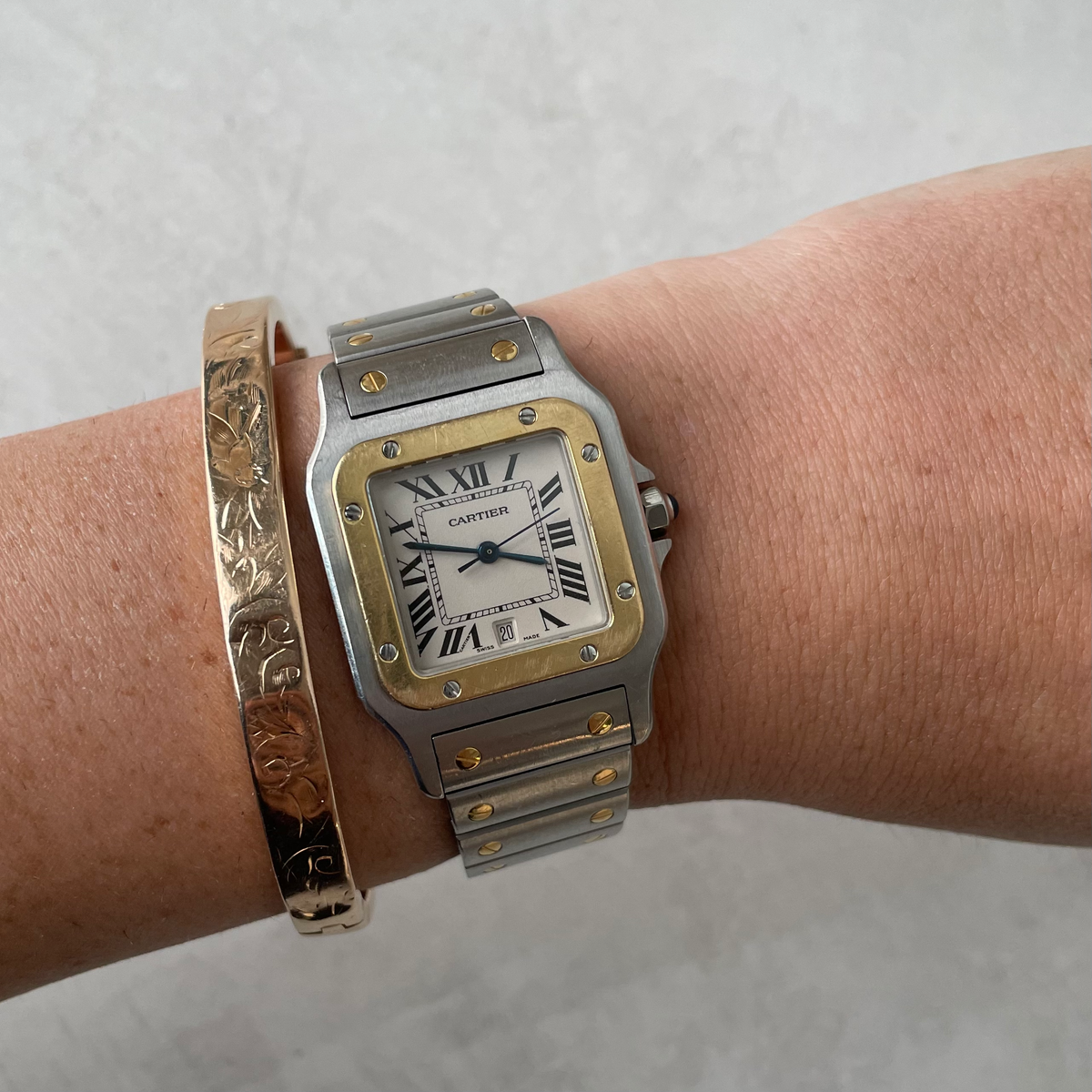 Cartier santos women's two tone new arrivals