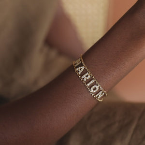 Vintage "Marion" Gold and Diamond Bracelet by Fewer Finer