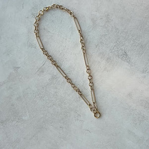 Mixed Link Charm Clip Necklace