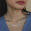 Vintage 11 CTS Diamond and 14K White Gold Tennis  Necklace - Fewer Finer