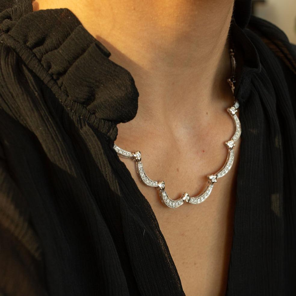 Vintage Diamond Tennis Neckace