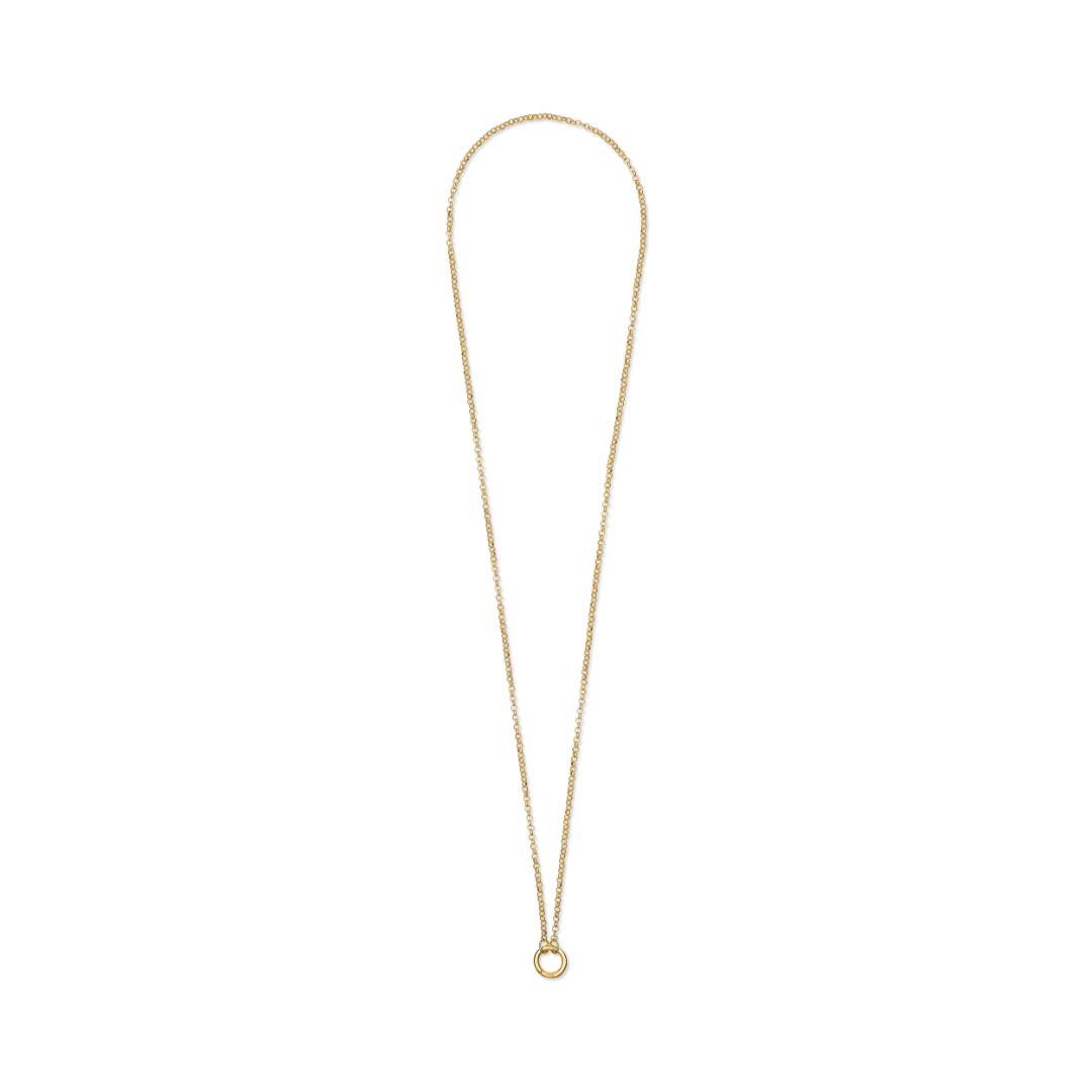 14k gold charm collector rolo chain necklace