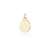 14k solid gold engravable circle charm