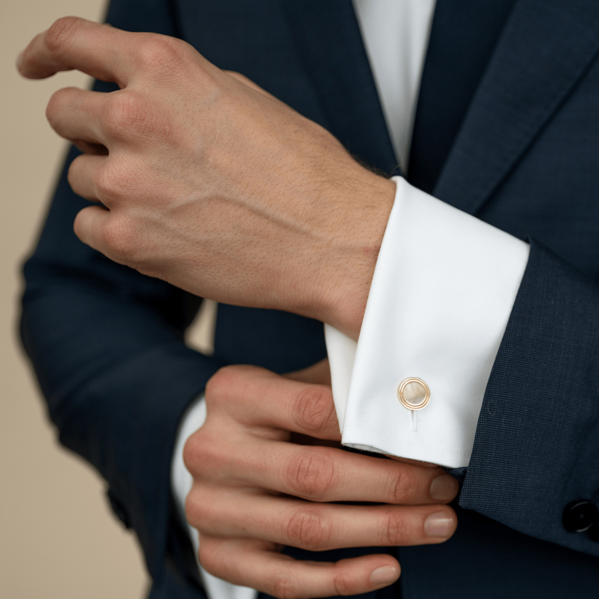 14k solid gold engravable cufflinks