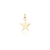 14k solid gold engravable star charm 