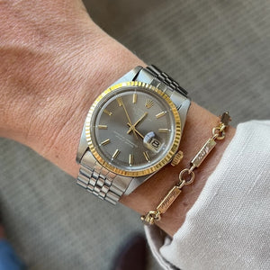 SOLD Vintage Rolext Oyster Perpetual Datejust 36mm Two Tone Watch