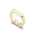 14k solid gold engravable double sided straight signet ring