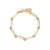 14k solid gold bar link engravable bracelet