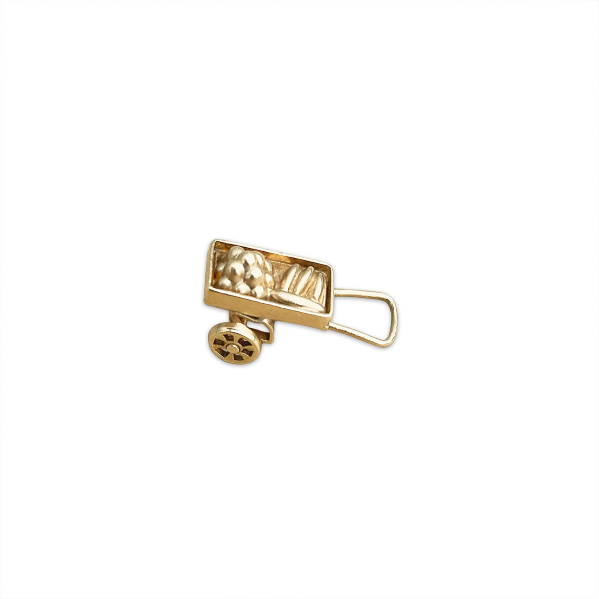 Vintage Moving Fruit Cart Charm by Fewer Finer