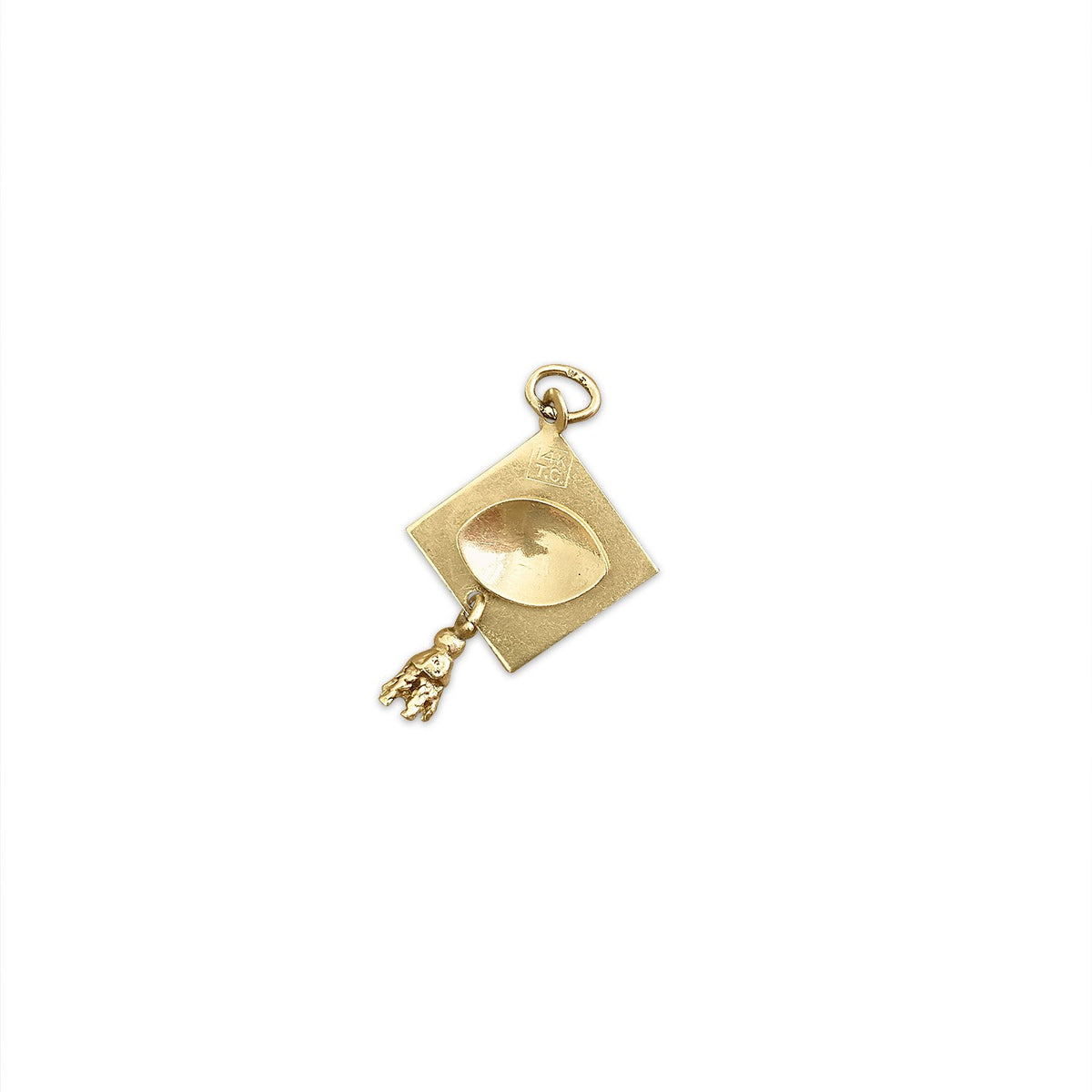 14k Gold Vintage Graduation Cap Charm