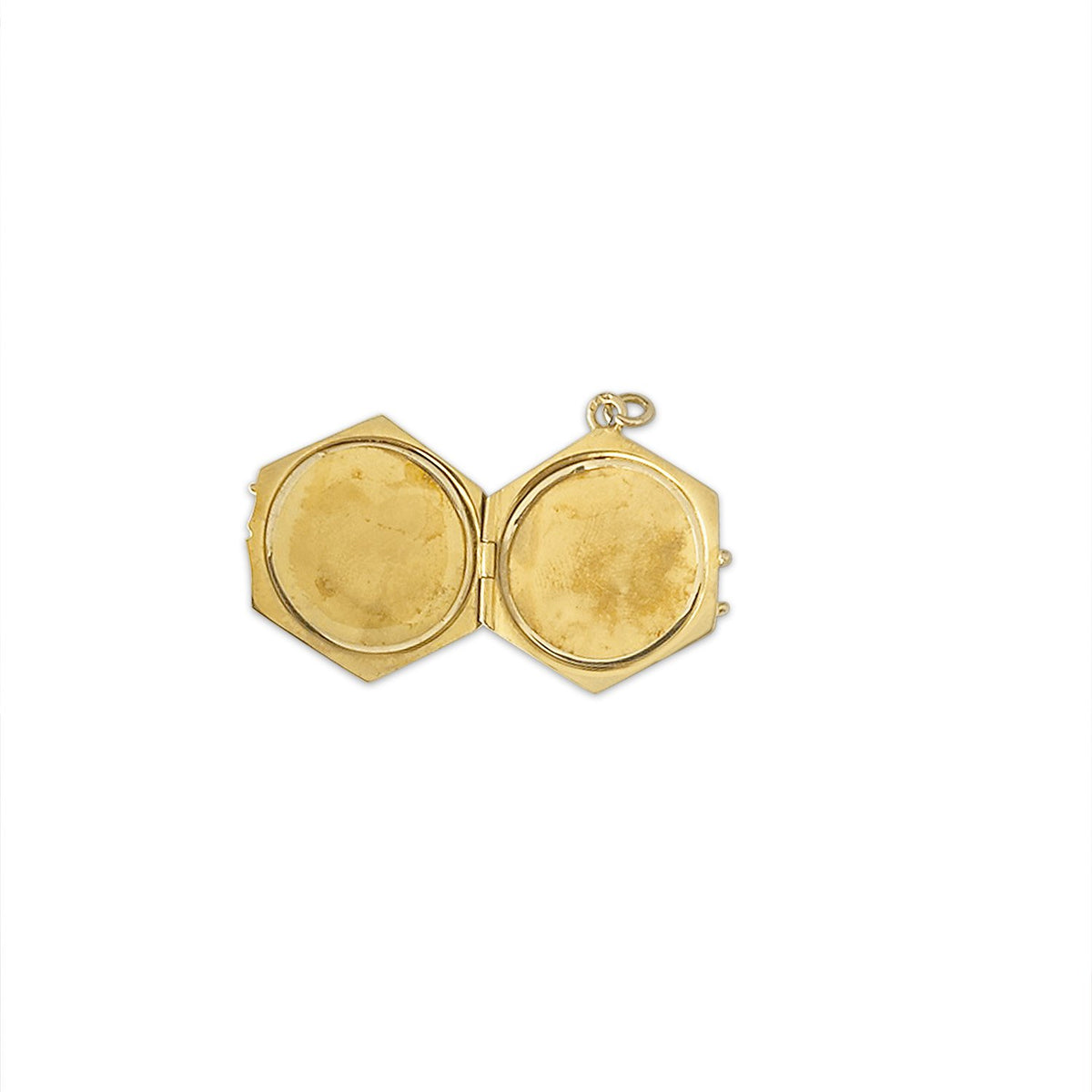 SOLD Vintage Deco Style Hexagon Locket Charm