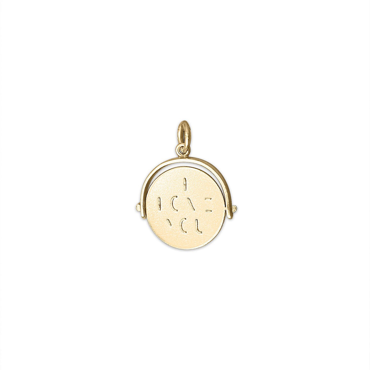 14k Gold Vintage Love Spinner Charm