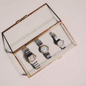 SOLD Vintage Cartier Santos Octagon 25mm Two Tone Watch