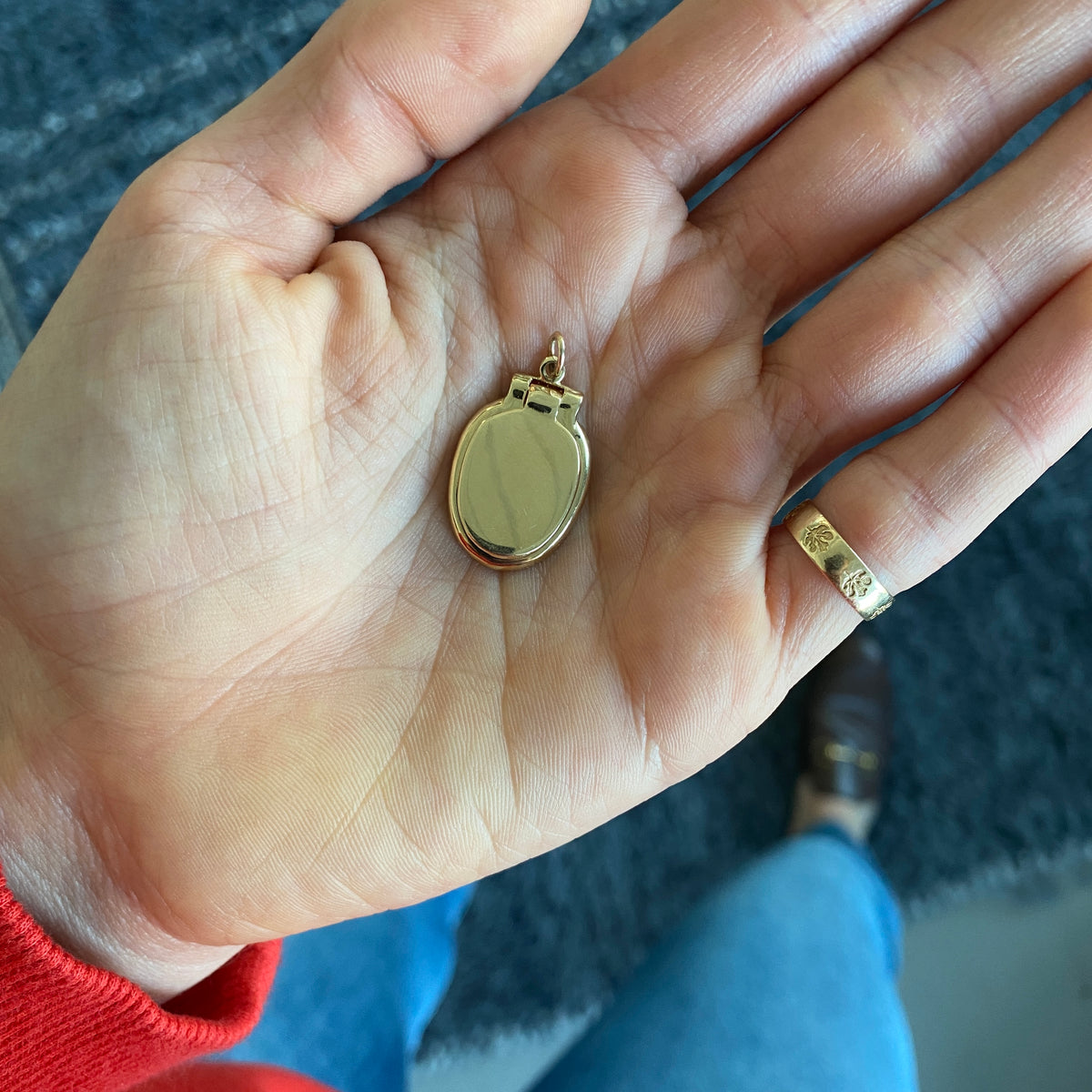 SOLD Vintage Toilet Seat Charm