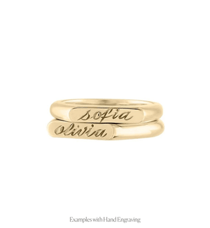 custom engravable gold signet ring 