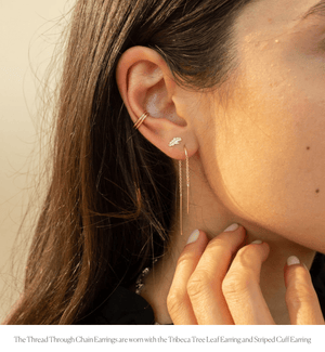14k gold chain earring 