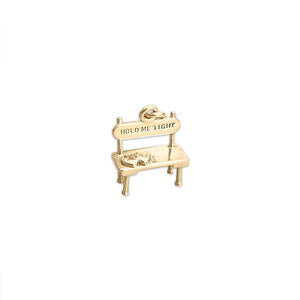 Vintage Lovers' Park Bench Charm by Fewer Finer