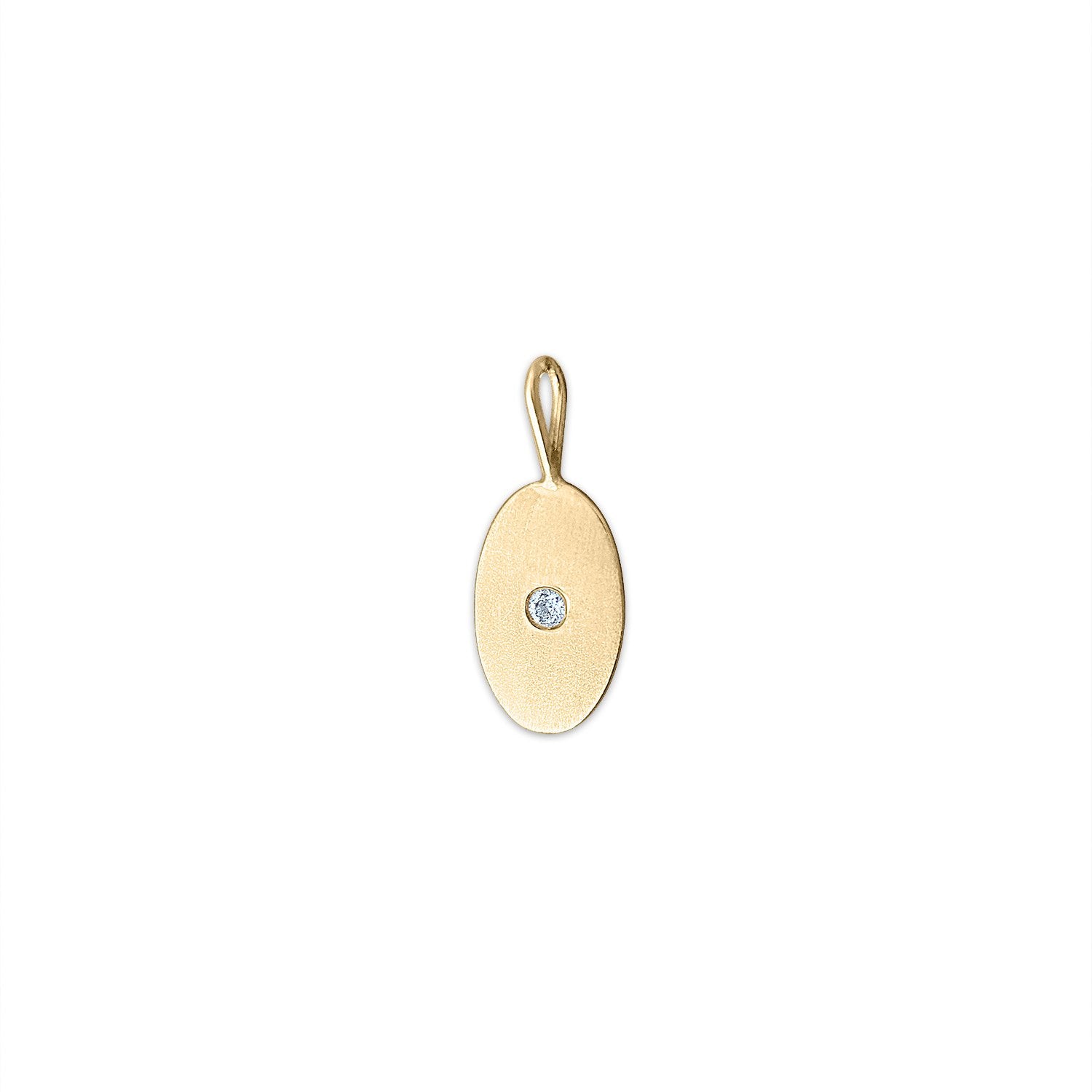 Vintage Diamond Oval Charm by Fewer Finer