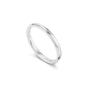 Unisex 14k solid white gold band engravable band