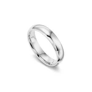 Unisex 14k solid white gold band engravable band