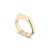 14k solid gold engravable straight signet ring