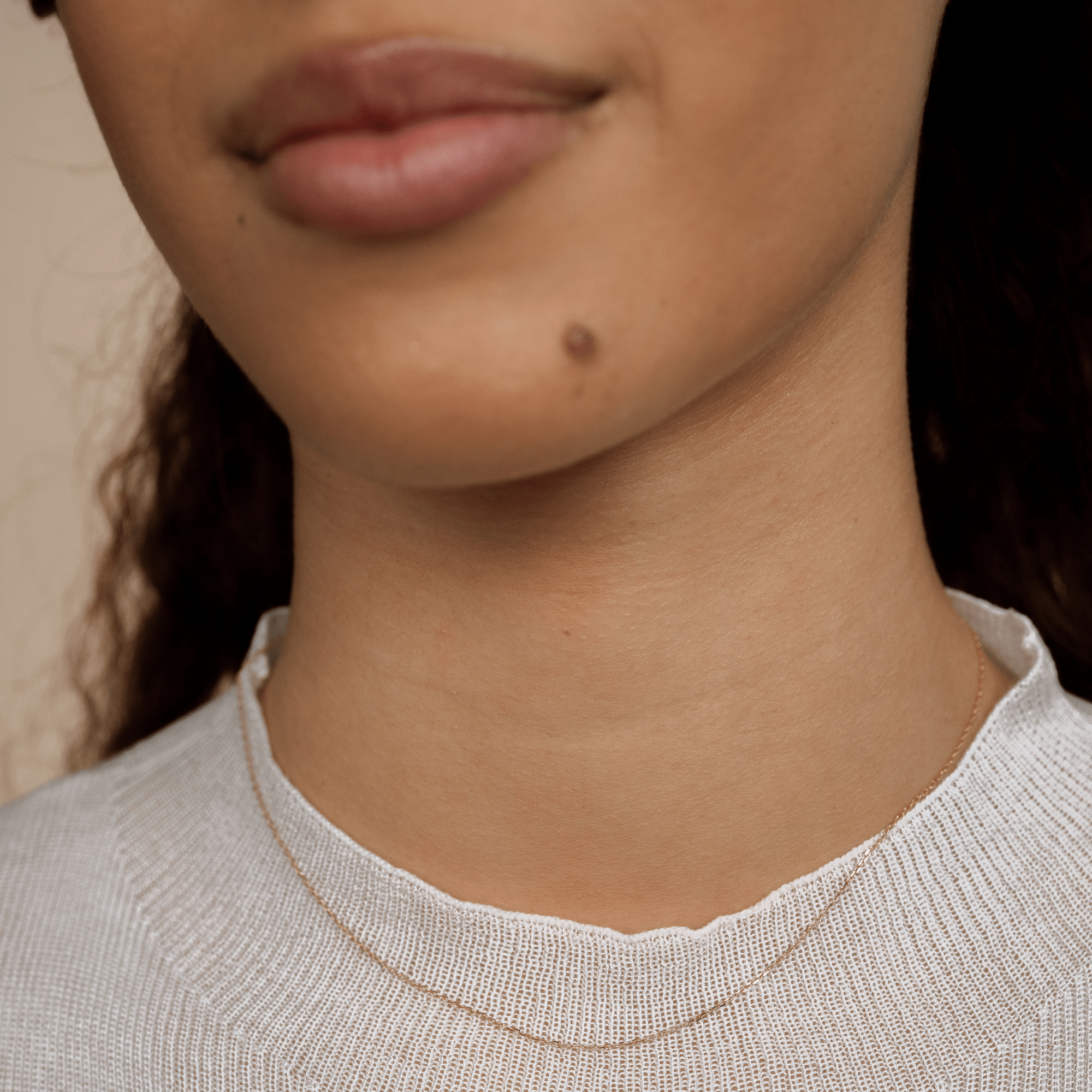 14k gold delicate link chain 